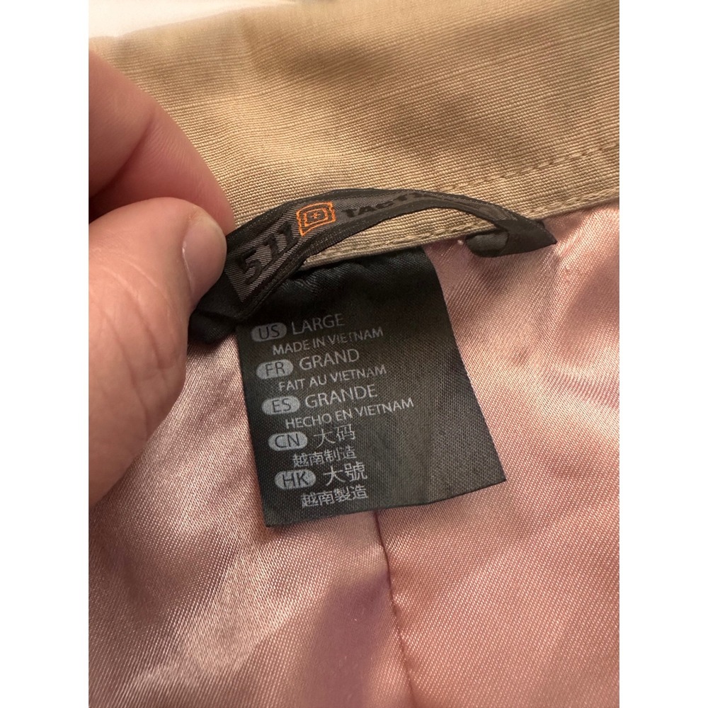 5.11 Tactical‎ Womens Khaki Tan Utility Field Jacket Pink Lining Large Ripstop - Picture 4 of 6